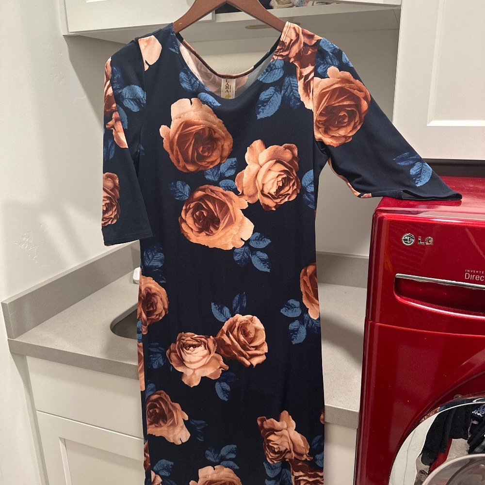 Navy floral dress